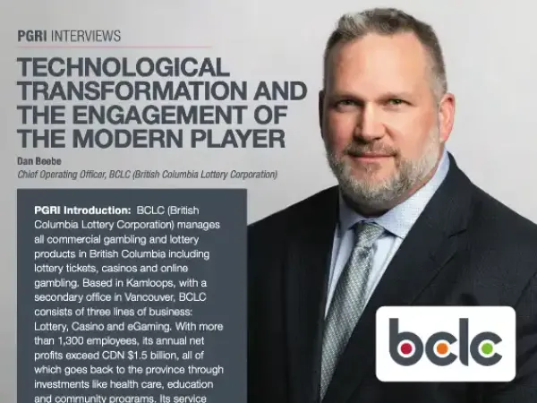 PGRI Interviews Dan Beebe Chief Operating Officer, BCLC (British Columbia Lottery Corporation)